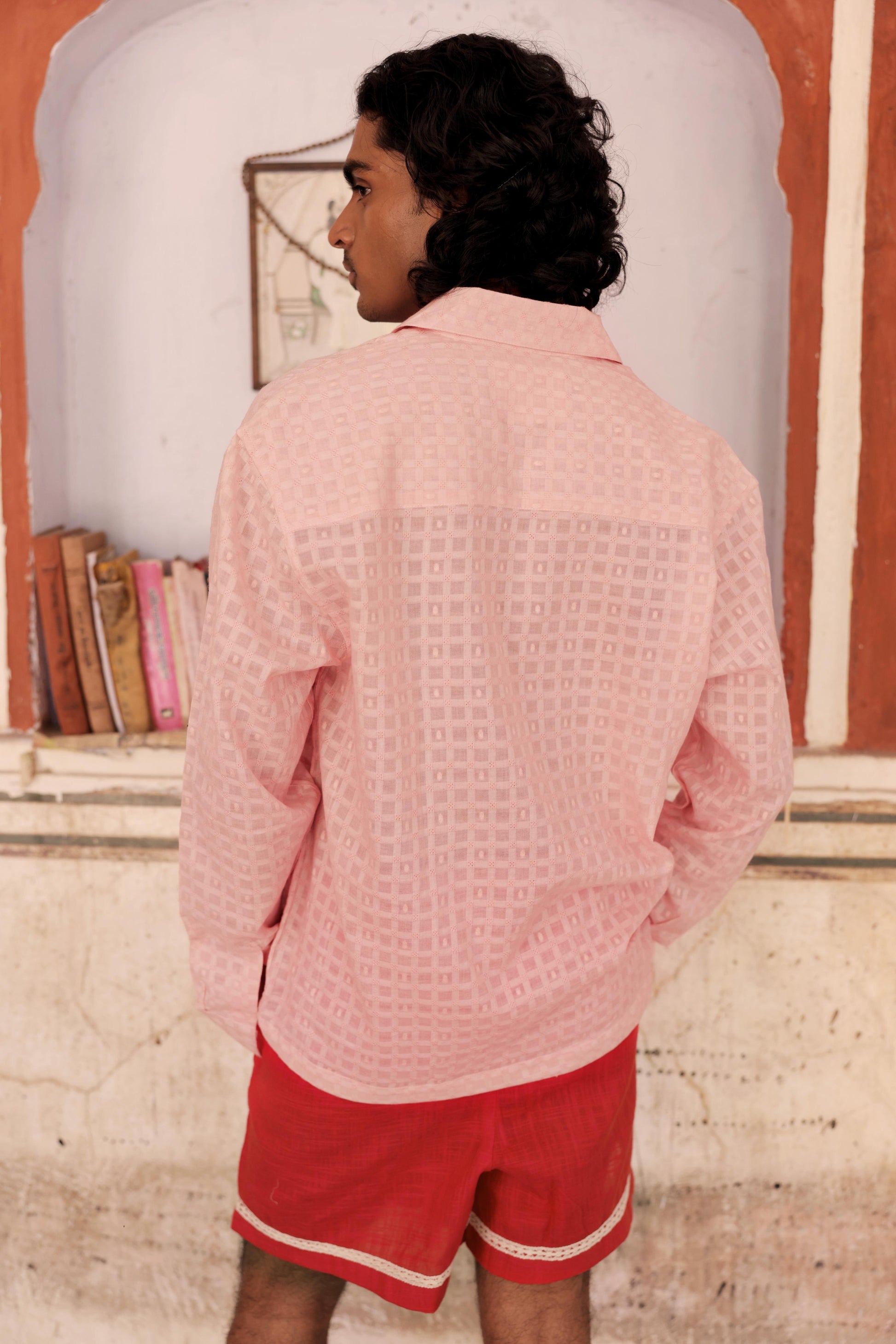 Summer Pink Dobby Shirt