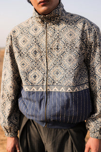 Bagru Kantha Handcrafted Track Jacket