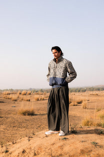 Bagru Kantha Handcrafted Track Jacket