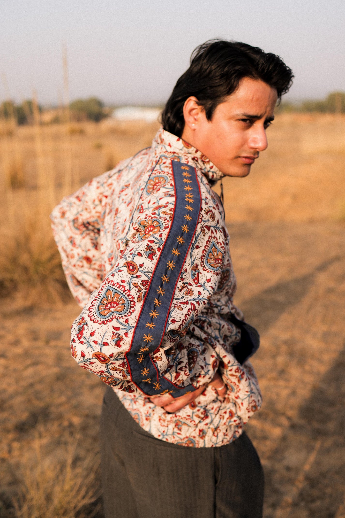 Bagru Jaal Handcrafted Track Jacket