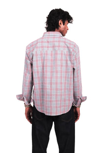 Sage Checks Boota Embroidered Shirt