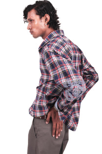 Blue Chowk Embroidered Checks Shirt