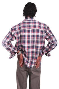 Blue Chowk Embroidered Checks Shirt